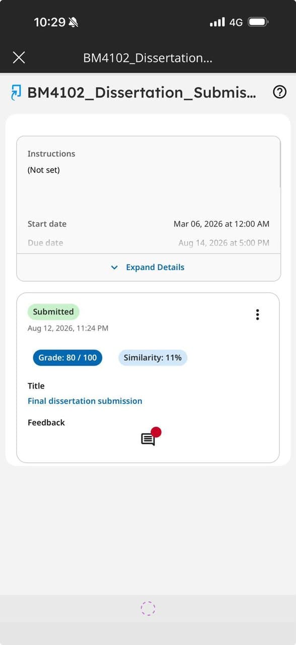 Dissertation — 80/100